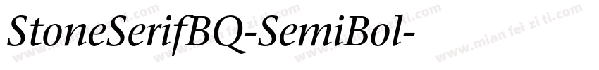 StoneSerifBQ-SemiBol字体转换