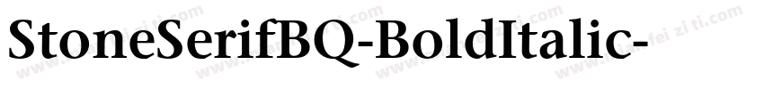 StoneSerifBQ-BoldItalic字体转换