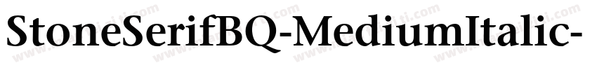 StoneSerifBQ-MediumItalic字体转换