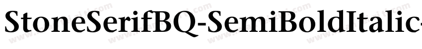 StoneSerifBQ-SemiBoldItalic字体转换