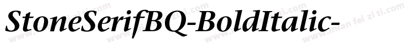 StoneSerifBQ-BoldItalic字体转换