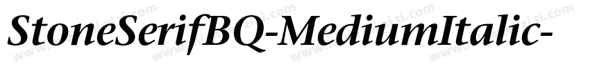 StoneSerifBQ-MediumItalic字体转换