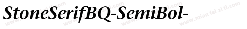 StoneSerifBQ-SemiBol字体转换