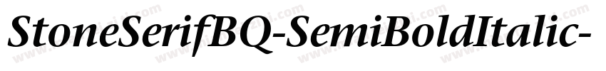 StoneSerifBQ-SemiBoldItalic字体转换