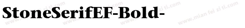 StoneSerifEF-Bold字体转换