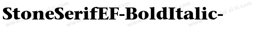StoneSerifEF-BoldItalic字体转换