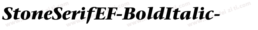 StoneSerifEF-BoldItalic字体转换