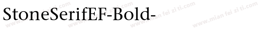 StoneSerifEF-Bold字体转换