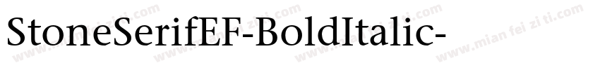 StoneSerifEF-BoldItalic字体转换