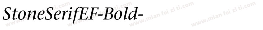 StoneSerifEF-Bold字体转换