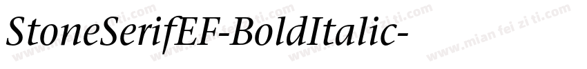 StoneSerifEF-BoldItalic字体转换