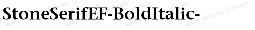 StoneSerifEF-BoldItalic字体转换