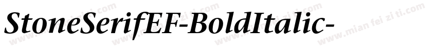 StoneSerifEF-BoldItalic字体转换