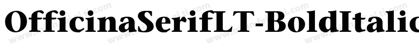 OfficinaSerifLT-BoldItalic字体转换