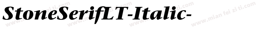 StoneSerifLT-Italic字体转换