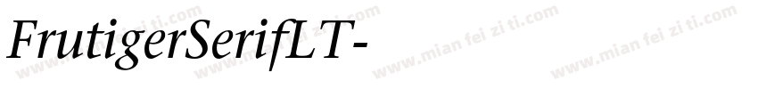 FrutigerSerifLT字体转换