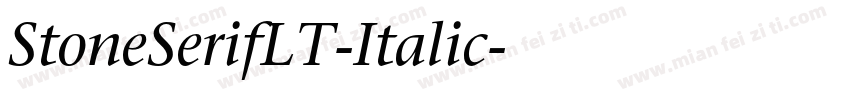 StoneSerifLT-Italic字体转换