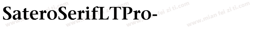 SateroSerifLTPro字体转换