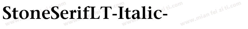 StoneSerifLT-Italic字体转换