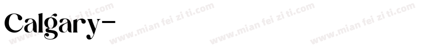 Calgary字体转换