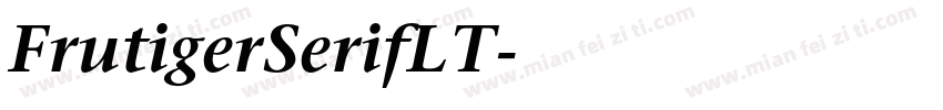 FrutigerSerifLT字体转换