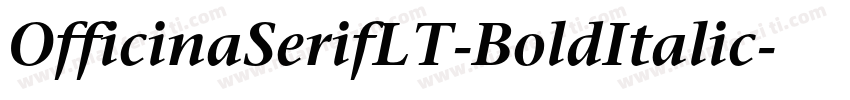 OfficinaSerifLT-BoldItalic字体转换