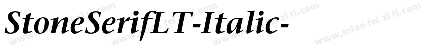 StoneSerifLT-Italic字体转换