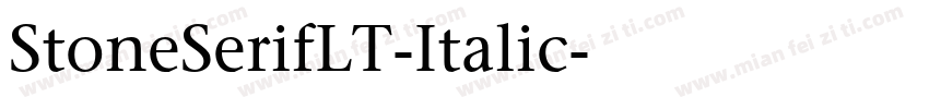 StoneSerifLT-Italic字体转换