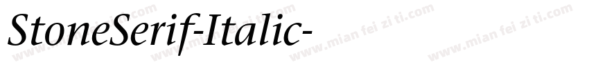 StoneSerif-Italic字体转换