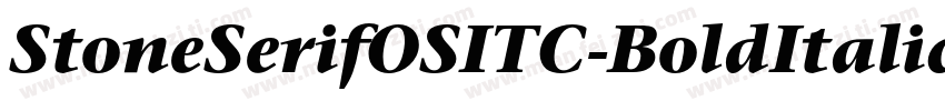 StoneSerifOSITC-BoldItalic字体转换