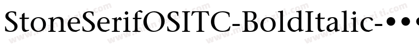 StoneSerifOSITC-BoldItalic字体转换