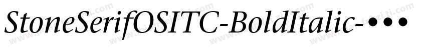 StoneSerifOSITC-BoldItalic字体转换