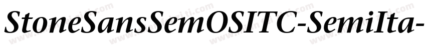 StoneSansSemOSITC-SemiIta字体转换