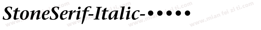 StoneSerif-Italic字体转换