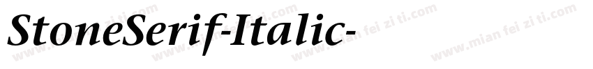 StoneSerif-Italic字体转换
