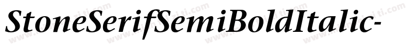 StoneSerifSemiBoldItalic字体转换