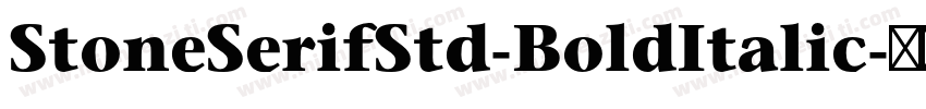 StoneSerifStd-BoldItalic字体转换