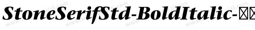 StoneSerifStd-BoldItalic字体转换