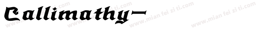 Callimathy字体转换