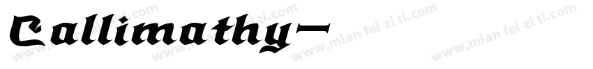 Callimathy字体转换