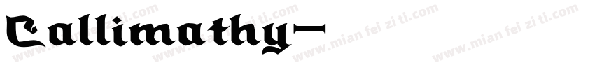 Callimathy字体转换