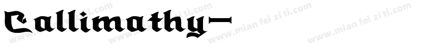 Callimathy字体转换