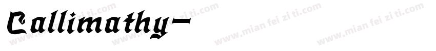 Callimathy字体转换
