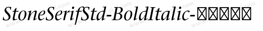 StoneSerifStd-BoldItalic字体转换