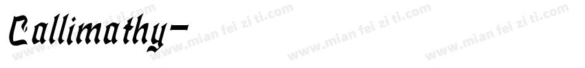 Callimathy字体转换