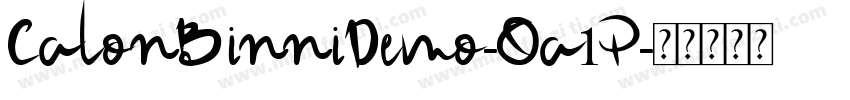 CalonBinniDemo-Oa1P字体转换