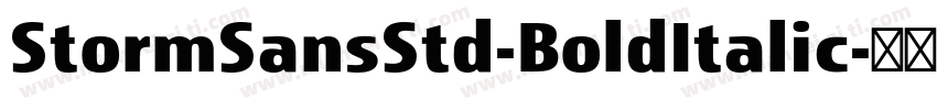 StormSansStd-BoldItalic字体转换