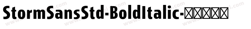 StormSansStd-BoldItalic字体转换