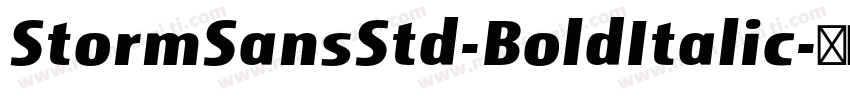 StormSansStd-BoldItalic字体转换