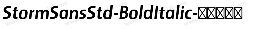 StormSansStd-BoldItalic字体转换